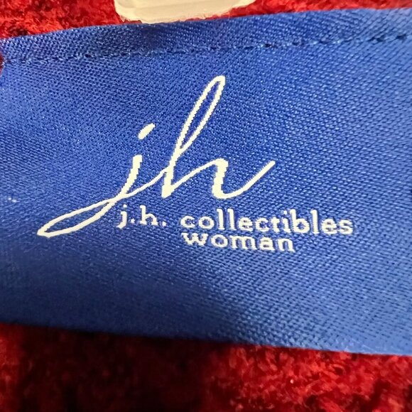 J.H. Collectibles Women's Pullover Sweater Mock Neck Long Sleeve Red Size 1X - Picture 8 of 9